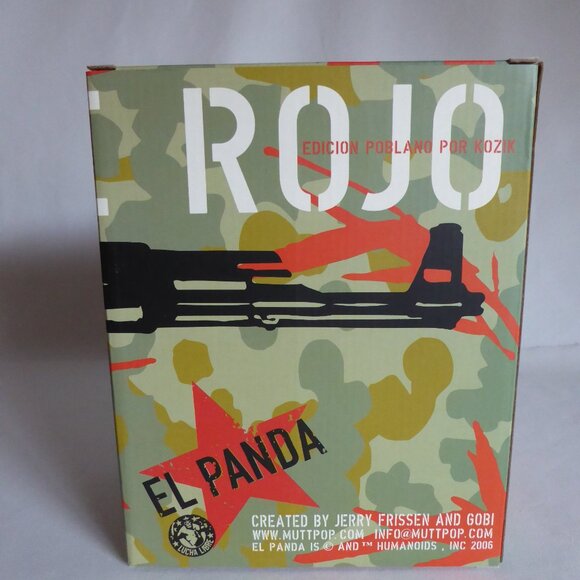 NEW 2007 MUTTPOP LUCHA LIBRE EL PANDA CAMO ED. FRANK KOZIK SIGNED DESIGNER VINYL - Picture 14 of 16
